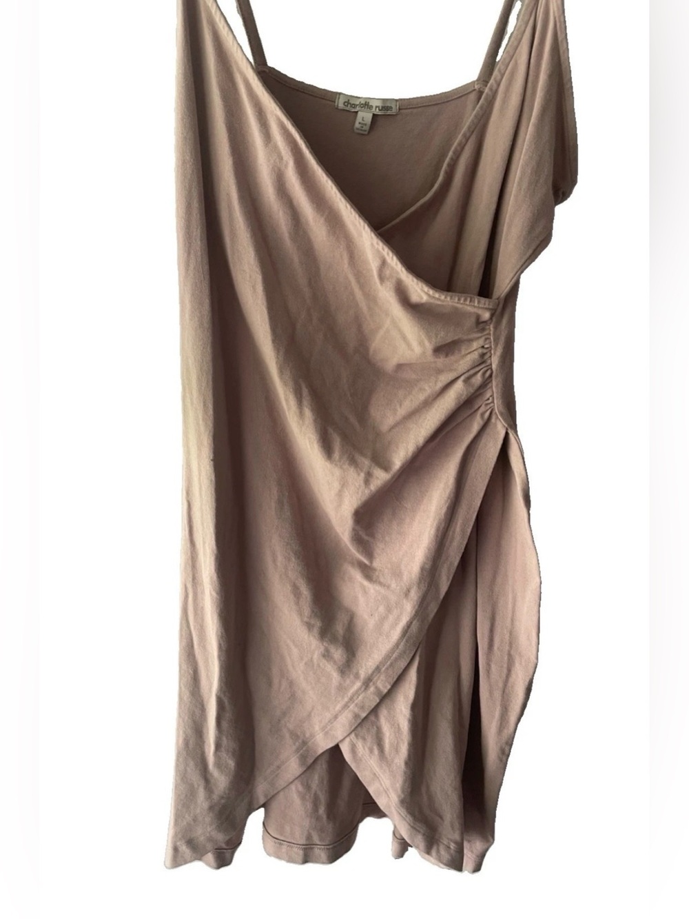 Charlotte Russe Mauve Asymmetrical Wrap-Style Women’s Dress